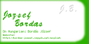 jozsef bordas business card